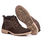 Coturno Casual Masculino em Couro Nobuck Street Man - 2112 - Café
