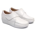 Sapato Feminino Mocassim Branco Couro DIfranca - 084