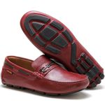 Mocassim Drive Masculino Couro Floater Art Nobre - 3460 - Bordô