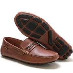 Mocassim Drive Masculino Couro Floater Art Nobre - 3460 - Havana