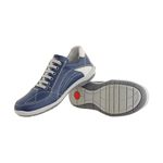 Sapatênis De Couro Super Macio Linha Conforto Azimute - 5001 - Azul