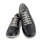 Sapatênis De Couro Super Macio Linha Conforto Azimute - 5001 - Preto
