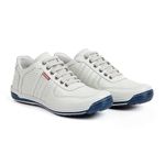 Sapatênis Tênis Couro Natural Linha Conforto Dakar Reverso - 3002 - Off White