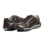Sapatênis Tênis Couro Natural Linha Conforto Doctor Flex - 3007 - Café