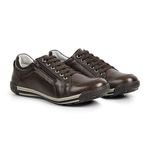 Sapatênis Tênis Couro Natural Linha Conforto Doctor Flex - 3007 - Café