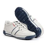 Sapatênis Tênis Couro Natural Linha Conforto Perfurado Rally Reverso - 3004 - Off White
