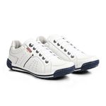 Sapatênis Tênis Couro Natural Linha Conforto Reverso - 3019 - Branco