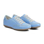 Sapatênis Tênis Mocassim Feminino Couro Flay Izabela Araújo - 101 - Azul Bebê