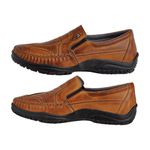 Sapatilha Mocassim Masculina Couro Legítimo Exclusive Framay - 4002 - Whisky