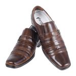 Sapato Casual Confort Couro Mestiço Confort Ranster - 010 - Pinhão