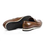 Sapato Casual Masculino Loafer Couro Legítimo Italy Reverso - 1104 - Caramelo