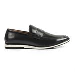 Sapato Casual Masculino Loafer Couro Legítimo Italy Reverso - 1104 - Preto