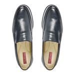 Sapato Casual Masculino Loafer Couro Legítimo Stone Slim Reverso - 1131 - Blue