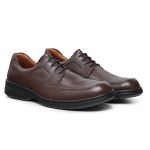 Sapato Casual Linha Conforto em Couro Legítimo Lecas - 18053 - Café