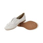 Sapato Feminino Oxford Couro Legitimo Linha Conforto L.a. - 15360 - Branco