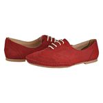 Sapato Feminino Oxford Couro Legitimo Linha Conforto L.a. - 15360 - Vermelho