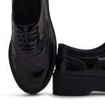 Sapato Feminino Oxford Tratorado L.A. - 30000 - Preto Verniz