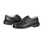 Sapato Linha Conforto De Pelica Amarrar Asa Calçados - 1004 - Preto