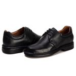 Sapato Linha Extremo Conforto Couro Mestiço Sem-stress Ranster - 2004 - Preto