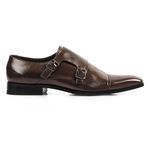 Sapato Social Masculino Fivela Dupla Monk Strap Venice Paulo Vieira - 041- Tabaco