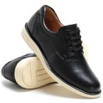Sapato Casual em Couro Linha Conforto Art Nobre - 3205 - Preto