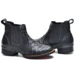 Bota Country Couro Legítimo Escamado Cla Cle - 033-s - Preto