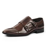 Sapato Social Masculino Fivela Dupla Monk Strap Venice Paulo Vieira - 041- Tabaco