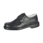 Sapato Linha Conforto De Pelica Amarrar Asa Calçados - 1004 - Preto