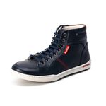 Sapatênis Tênis Cano Alto Couro Flay Linha Conforto True Ranster - 1006 - Azul