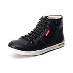 Sapatênis Tênis Cano Alto Couro Flay Linha Conforto True Ranster - 1006 - Preto
