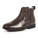 Bota Social Masculina Linha Conforto Couro Floater Piacezzi - 1801 - Café