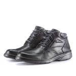 Sapato Casual Linha Conforto em Couro Legítimo Lecas - 18050 - Preto