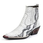 Bota Country Masculina Bico Fino Couro Jacaré Fakcini - 3000 - Gelo