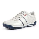 Sapatênis Tênis Couro Natural Linha Conforto Perfurado Rally Reverso - 3004 - Off White