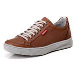 Sapatênis Tênis Couro Flay Linha Conforto Ranster - 3021 - Castor