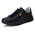 Sapatênis Tênis Couro Flay Linha Conforto Ranster - 3021 - Preto