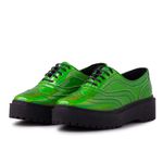 Sapato Feminino Oxford Tratorado L.A. - 30000 - Verde Metalizado
