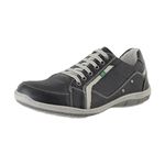 Sapatênis De Couro Super Macio Linha Conforto Azimute - 5004 - Preto/gelo