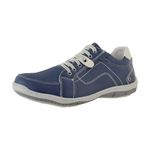 Sapatênis De Couro Super Macio Linha Conforto Azimute - 5005 - Azul