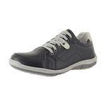 Sapatênis De Couro Super Macio Linha Conforto Azimute - 5005 - Preto/gelo