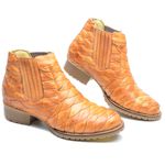 Bota Country Couro Escamado Cla Cle - 571 - Mostarda