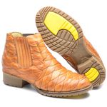 Bota Country Couro Escamado Cla Cle - 571 - Mostarda