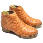 Bota Country Couro Escamado Cla Cle - 571 - Mostarda