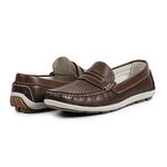 Mocassim Masculino Couro Legítimo Floater Linha New Valor D janú - 600 - Pinhão