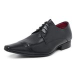 Sapato Masculino - Modelo Italiano - Bico Fino Alongado - Paulo Vieira - 606 - Preto