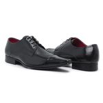 Sapato Masculino - Modelo Italiano - Bico Fino Alongado - Paulo Vieira - 606 - Preto