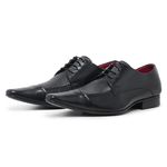 Sapato Masculino - Modelo Italiano - Bico Fino Alongado - Paulo Vieira - 606 - Preto