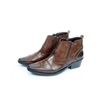 Bota Country Masculina Texas Couro Legítimo Salto Carrapeta Reta Oposta - 608 - Café