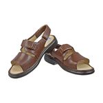 Sandália Masculina Linha Conforto Couro Floater Franca Brasil - 653 - Chocolate