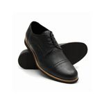 Sapato Social Modelo Ingles Brogue Oxford Linha Veneza Gshoes - 6815 - Preto